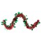 Northlight Shiny Tinsel Commercial Christmas Garland with Holly 50' - Red and Green - Unlit